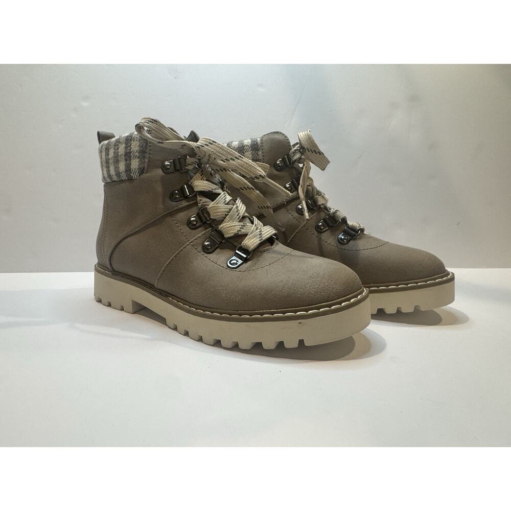 Cliffs by White Mountain Ankle Boots Womens 5.5M Taupe Hiker Lug Sole Lace Up